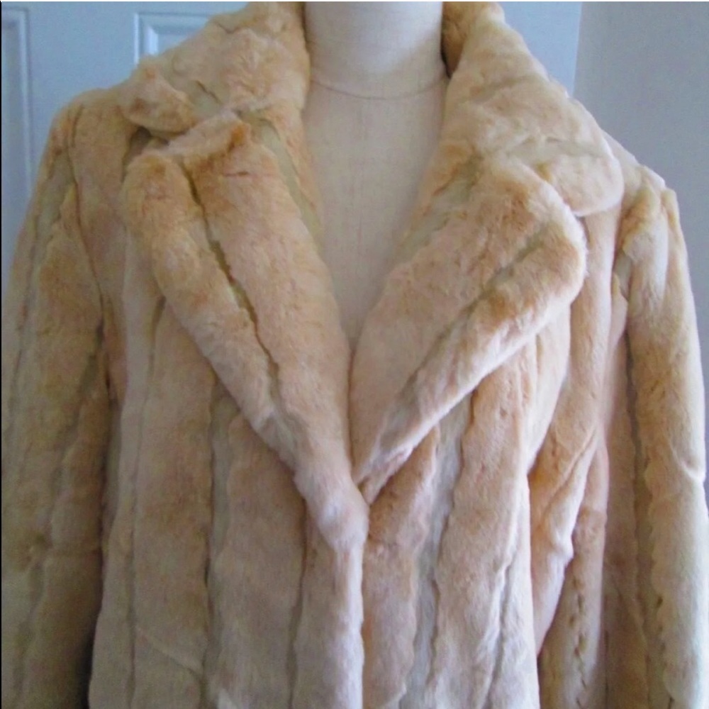 Full Length 39” Fur Coat Jacket Size XL EUC - Picture 2 of 8